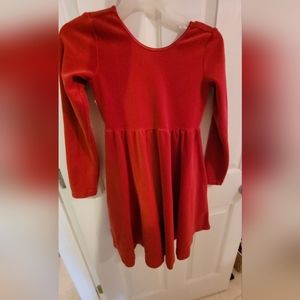 Hanna Andersson girls size 10 red velour dress